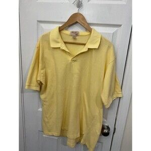 Vintage The Fox Collection Yellow Cotton Polo Shirt 2XLT XTALL